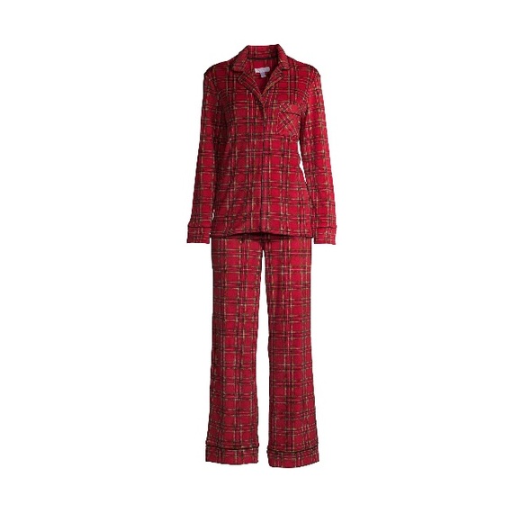 NWT Women's Traditional Notch Collar Pajama Set - Picture 1 of 4